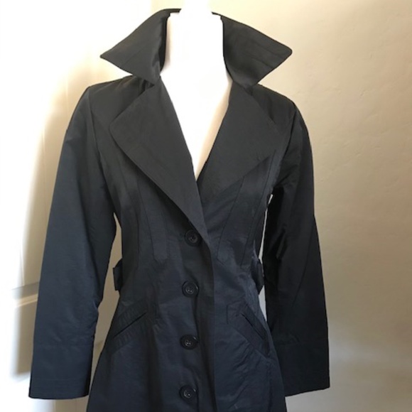 Ambition. Black Trench Coat. Size-Small - Picture 6 of 12